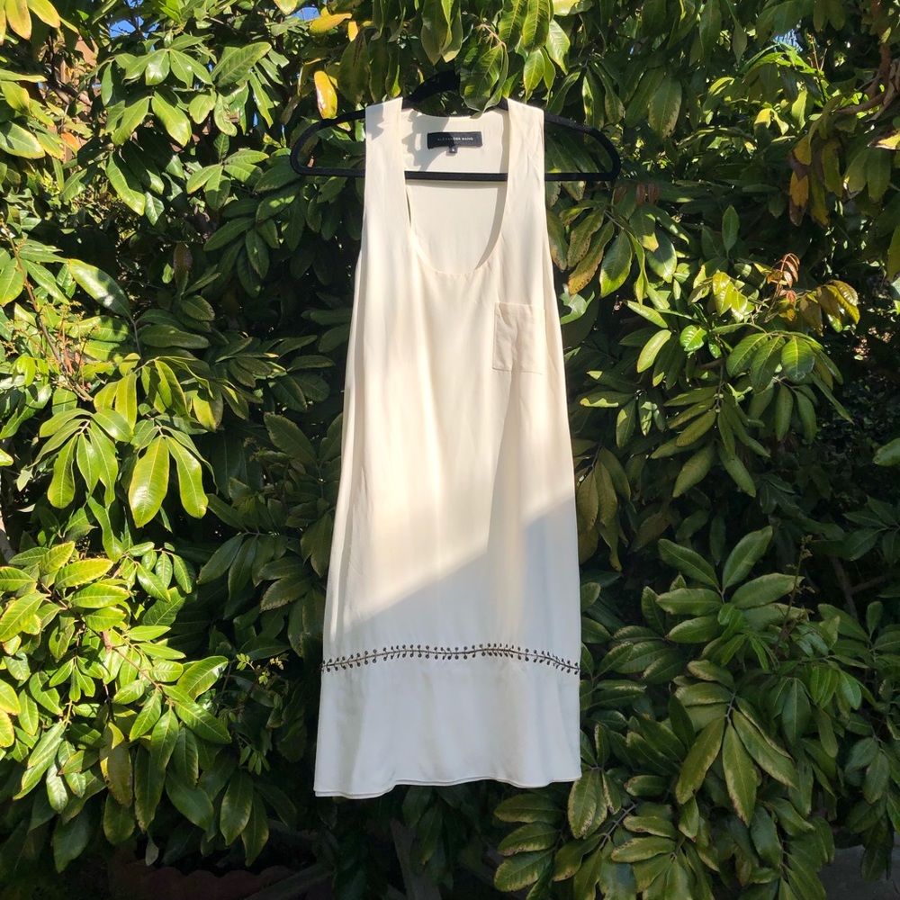 Alexander Wang Silk Racer Back Ivory Dress